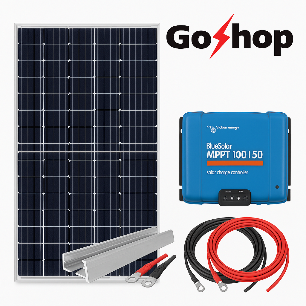Victron Kit PV 150/60 · 3,72 kWc (6×620W GoSolar) · ~16–19 kWh/j · 48V
