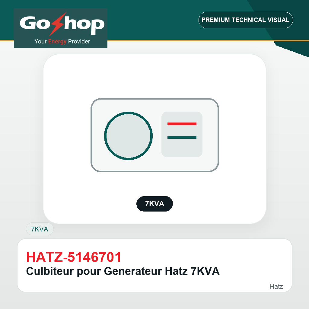 Culbiteur pour Generateur Hatz 7KVA