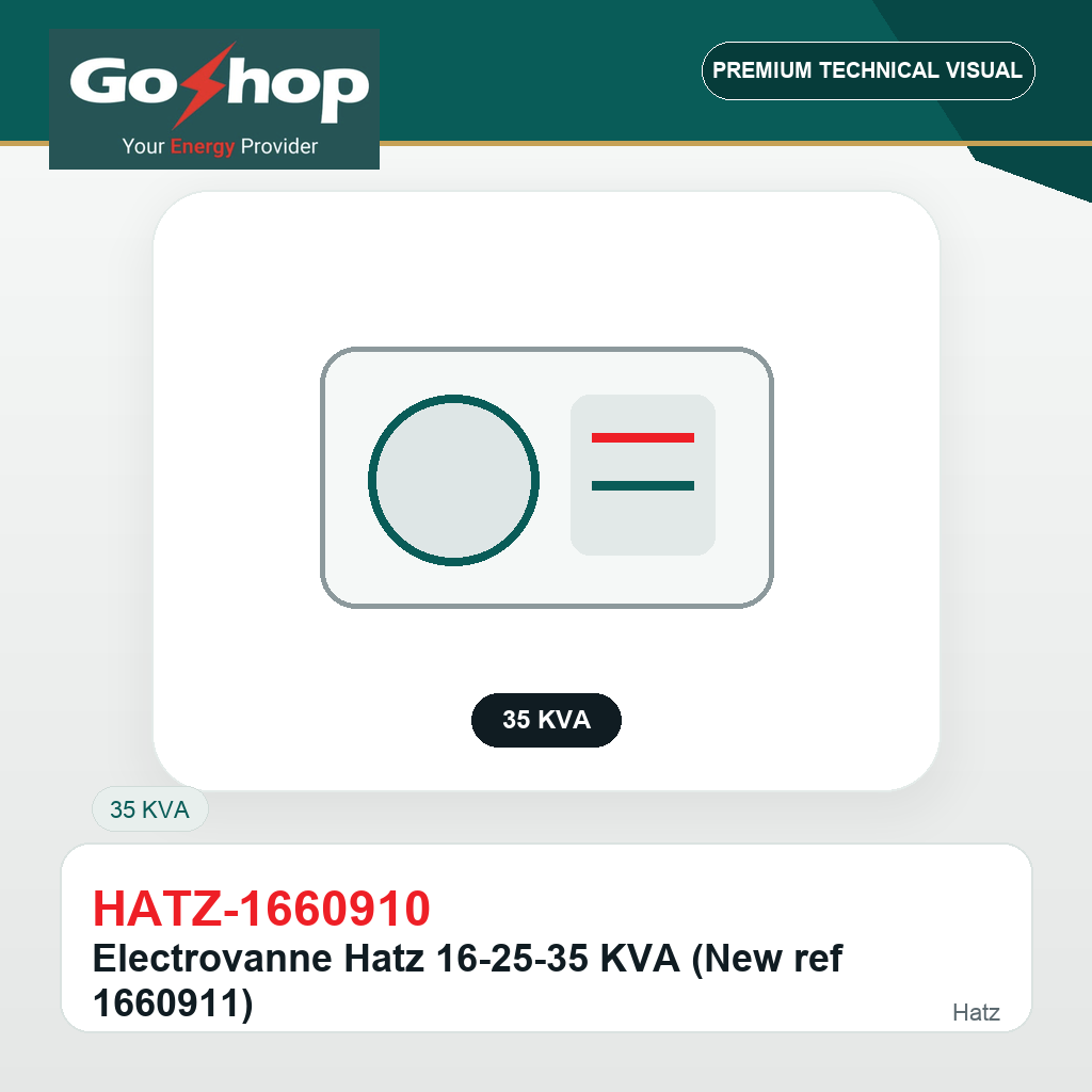 Electrovanne Hatz 16-25-35 KVA (New ref 1660911)