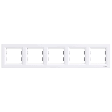 Schneider Plaque 5 postes hor, blanc