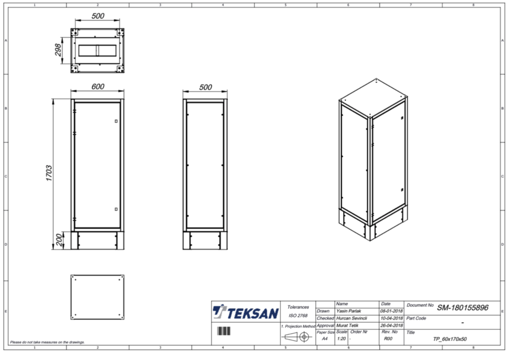 Empty Metal Boxes -100cm*80cm*190cm