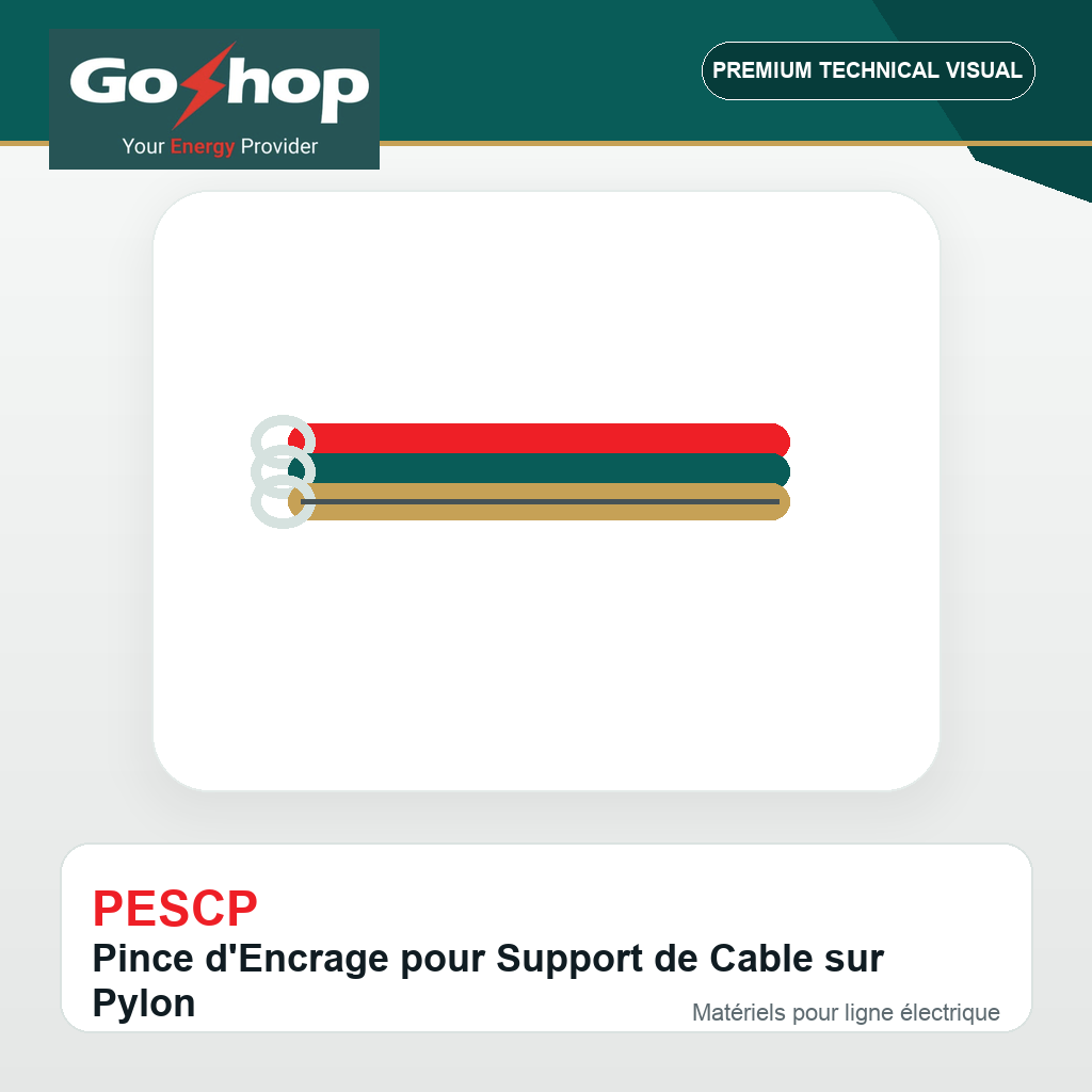 Pince d'Encrage pour Support de Cable sur Pylon