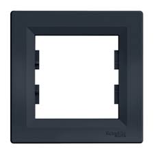 Schneider Plaque 1 poste Anthracite