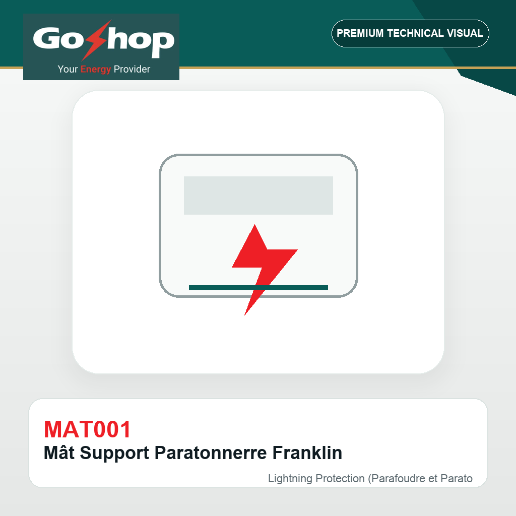 Mât Support Paratonnerre Franklin (2m)