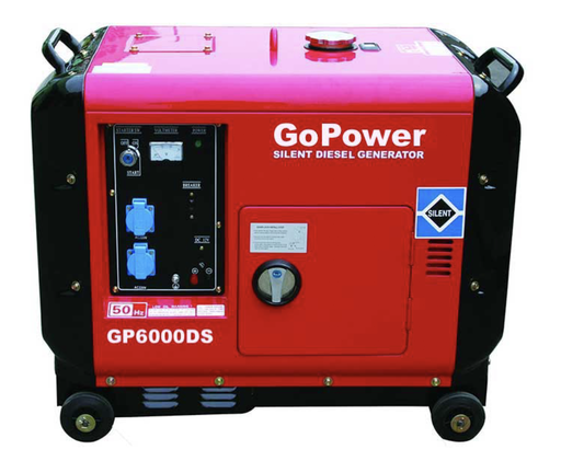 [GP6500DSE] GoPower Generator Diesel Silent 5.5 kW 220V/ 50 HZ With electric start 1.65L Lube