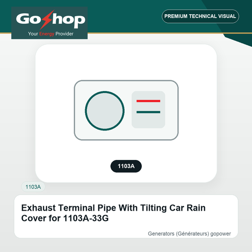 Exhaust Terminal Pipe With Tilting Car Rain Cover for 1103A-33G