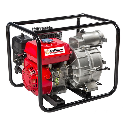 [DTP-GP80] GoPower - 3 Inch Diesel trash Pump, hand start, Semi-trash, selt-priming
