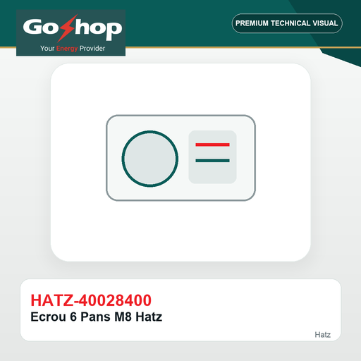 [HATZ-40028400] Ecrou 6 Pans M8 Hatz