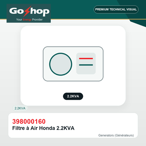 [398000160] Filtre à Air Honda 2.2KVA