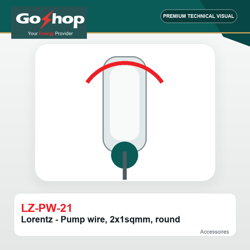 [LZ-PW-21] Lorentz - Pump wire, 2x1sqmm, round