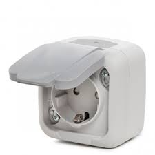 [OF2803] Prise etanche murale / French Type Socket waterproof plug, IP54, PP Material (OF2802)