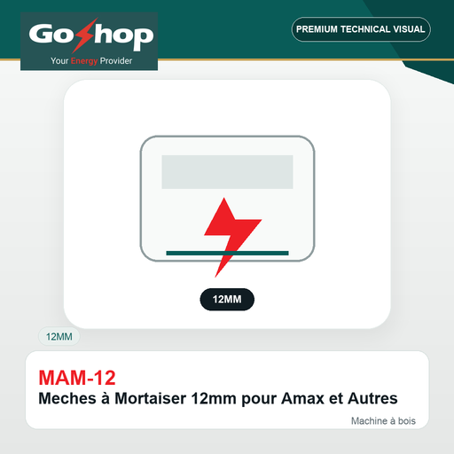 [MAM-12] Meches à Mortaiser 12mm pour Amax et Autres